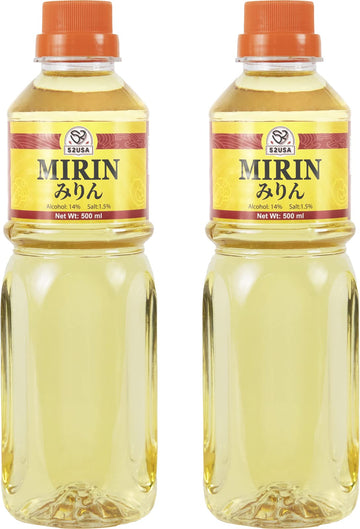 52USA Mirin Cooking Wine 16.9 FL OZ X2  Red Rice Cooking Wine & Seasoning Homemade Sauces  Marinades  Glazes  Salad Dressings  Sushi Rice  Ramen Noodles