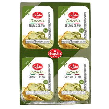 Pistachio Cream Cups, 4-Pack, Sweet Pistachio Spread, Gluten-Free, Convenient Mini Cups, Authentic Italian Product, 20 G Each