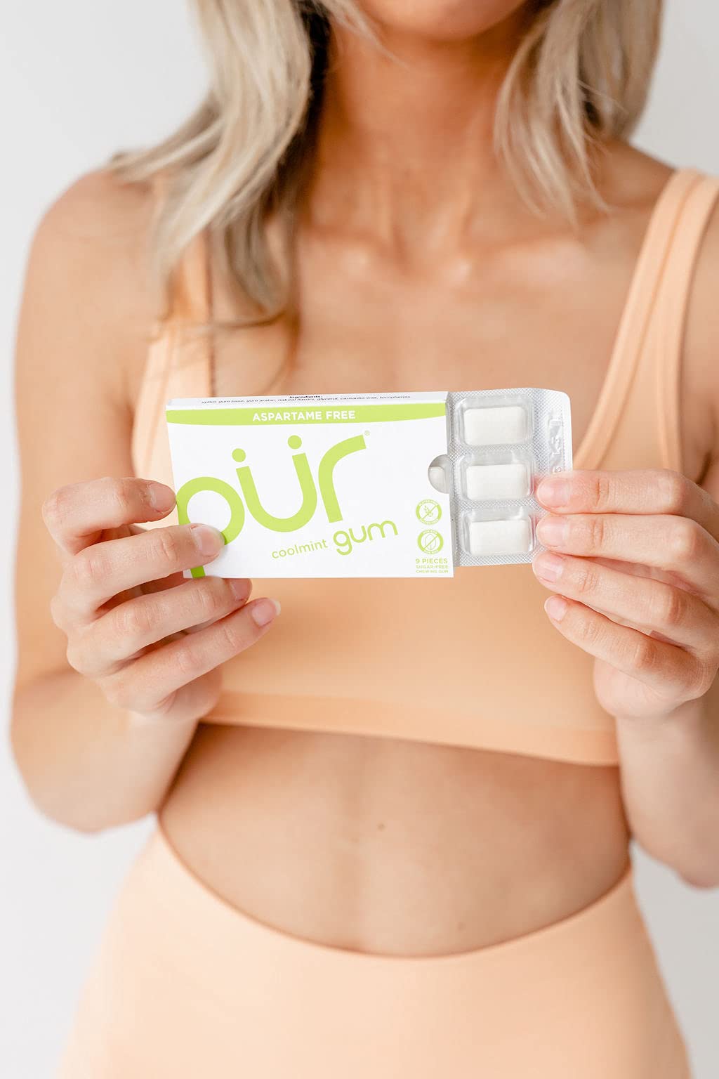 Pur Gum | Aspartame Free Chewing Gum | 100% Xylitol | Natural Coolmint Flavored Gum, 9 Pieces (Pack Of 12)