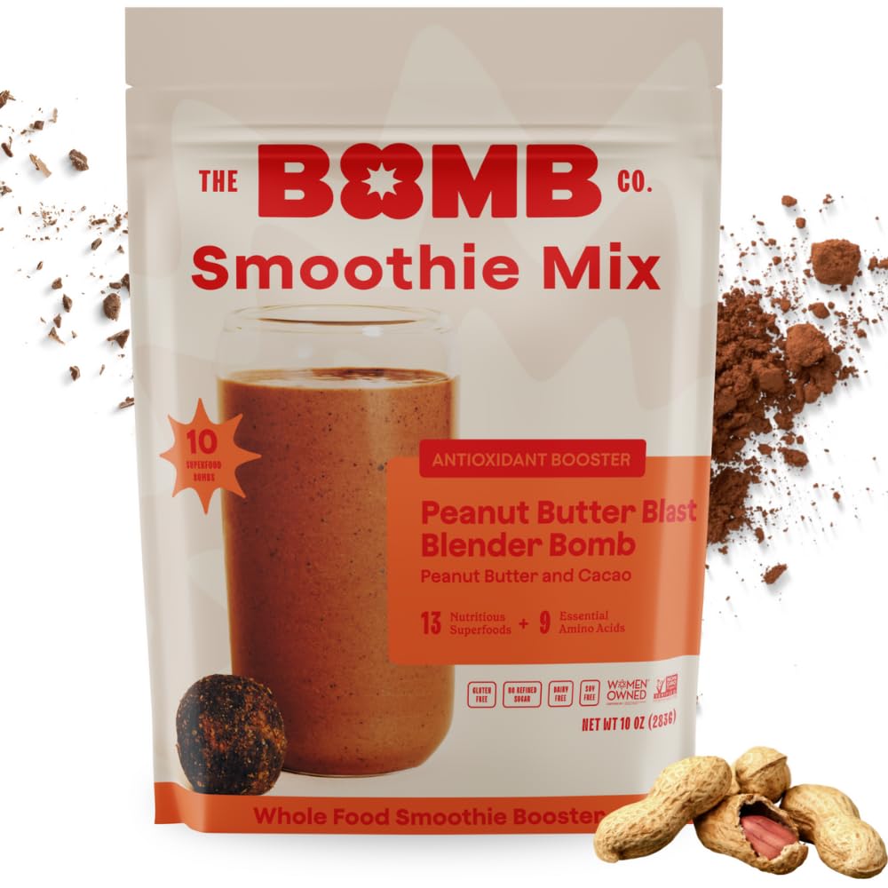 Blender Bombs Smoothie Booster Peanut Butter Blast 11.4 Ounce Superfood Mix 10 Pack