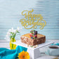 Crseniny Happy Birthday Cake Topper,Gold Glitter Birthday Sign Cake Decorations,Anniversary Party/Birthday Party Decoration Supp