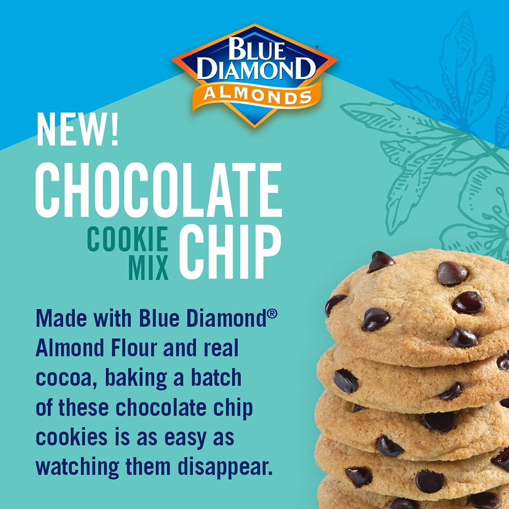Blue Diamond Almonds Flour Gluten-Free Baking Mix, Chocolate Chip Cookie, Multicolor, 10 Oz