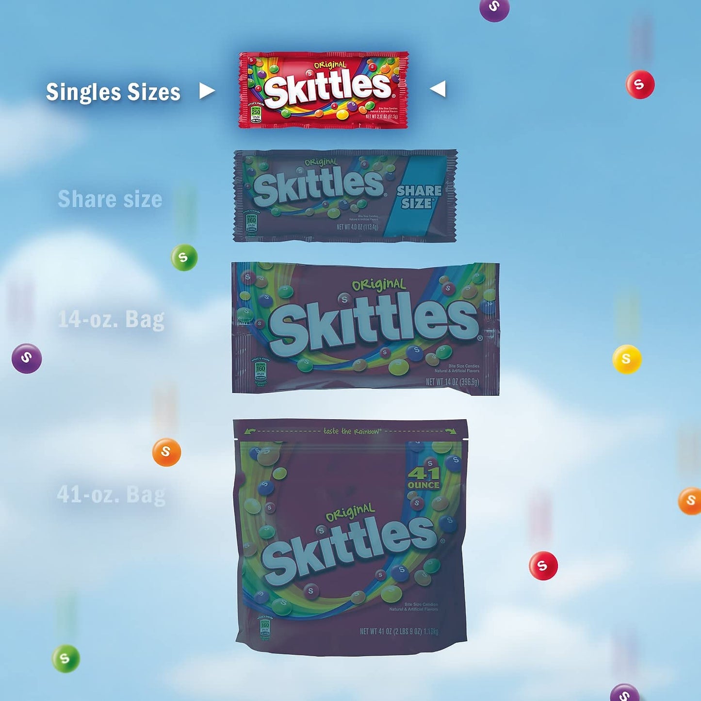 Skittles Candy, Original 2.17-Ounce, 36 Packs Of Individually Wrapped Candy Bulk Box