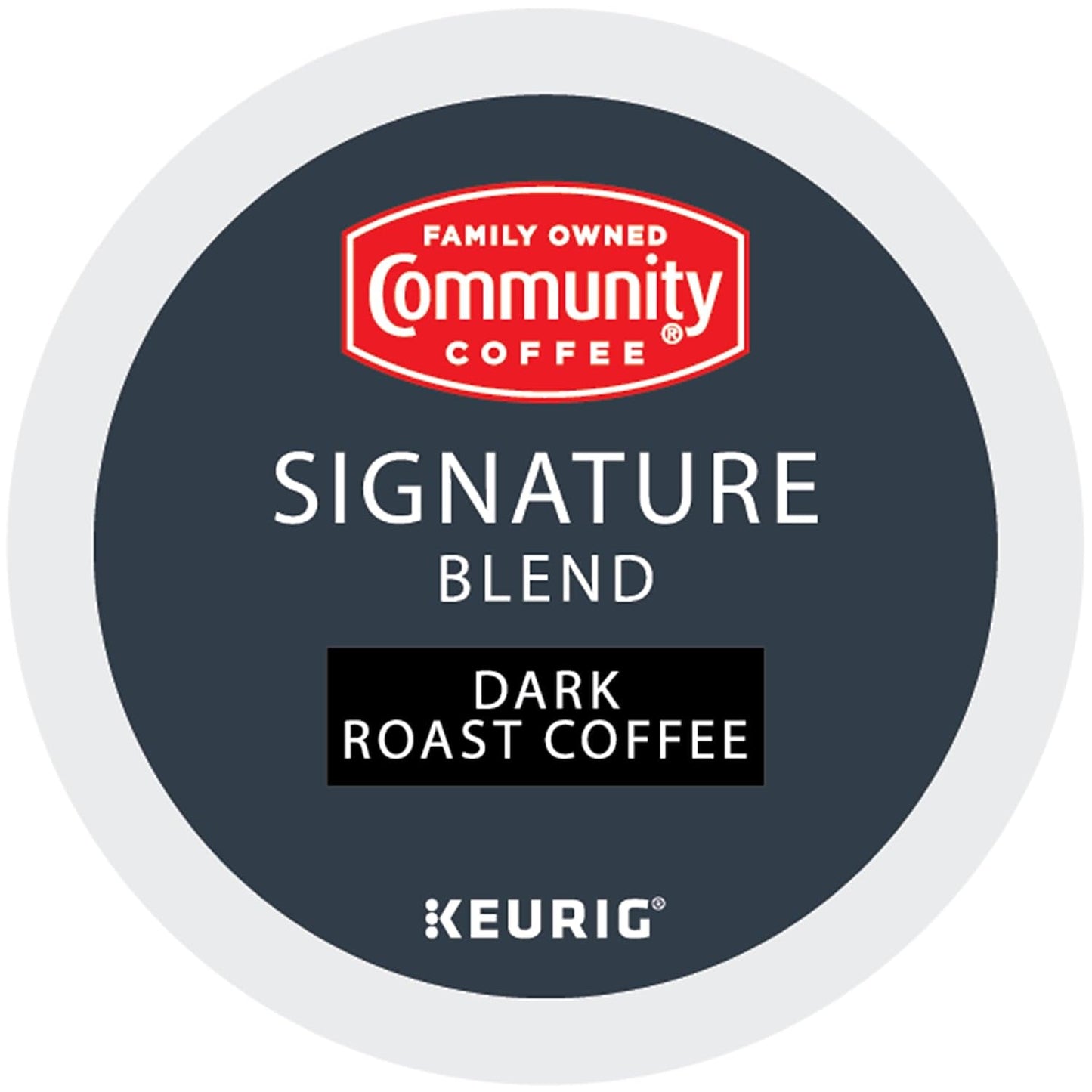 Community Coffee Signature Blend Dark Roast Coffee Pods, Compatible with Keurig 2.0, 24 Count, Paper, Model 5000374328