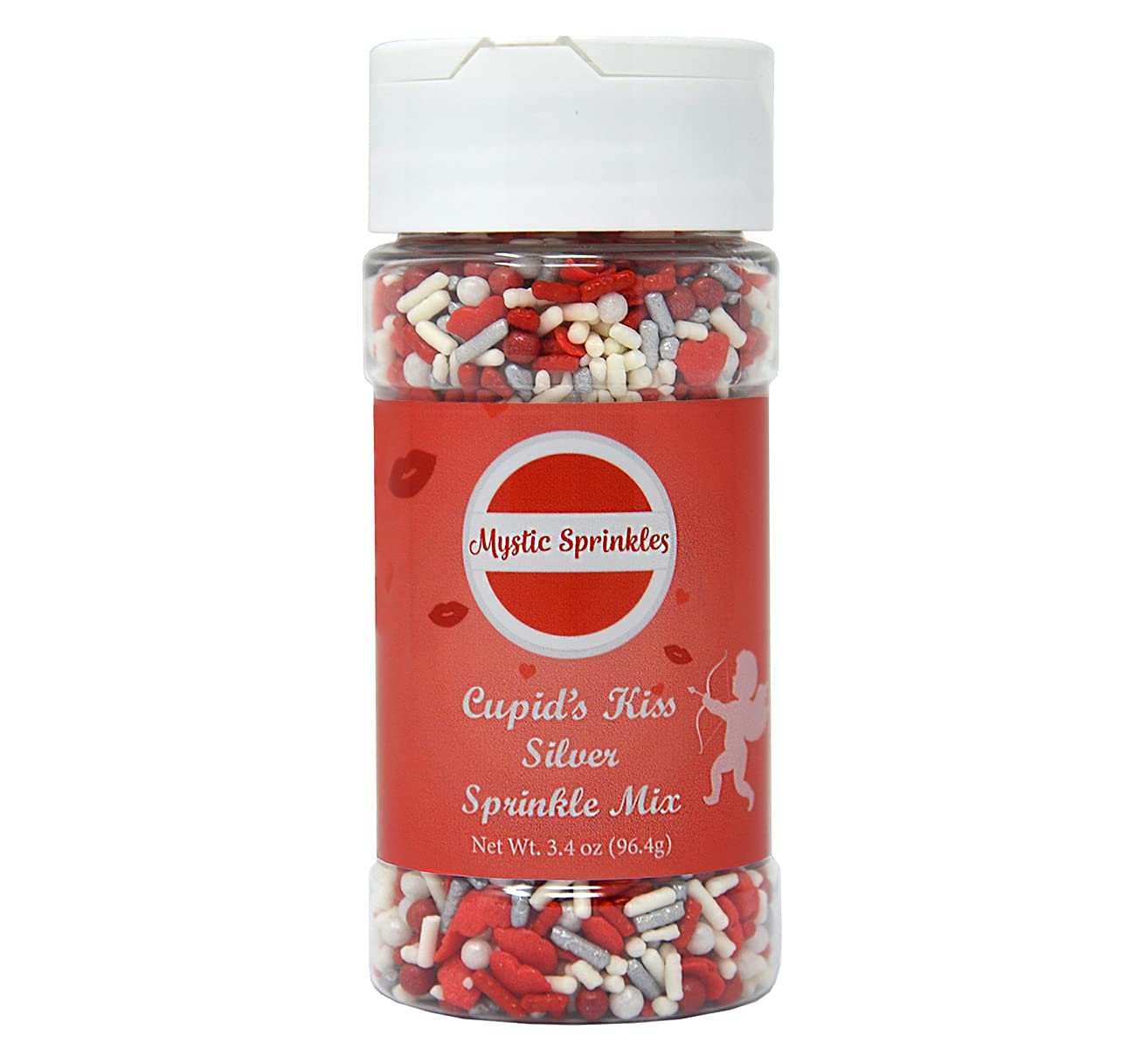 Mystic Sprinkles Valentine'S Day Sprinkle Mixes (Cupid'S Kiss In Silver 3.4Oz)