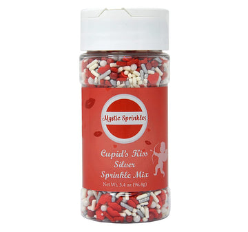 Mystic Sprinkles Valentine'S Day Sprinkle Mixes (Cupid'S Kiss In Silver 3.4Oz)
