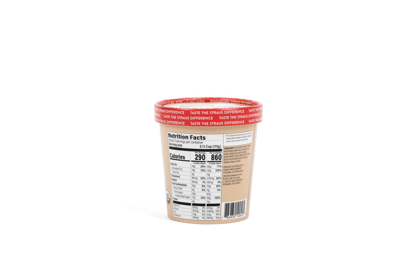 Straus Family Creamery Organic Coffee Ice Cream, 16oz