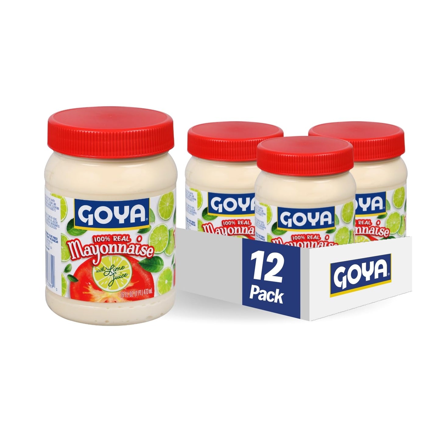Goya Foods Mayonnaise with Lime, 16 Ounce (Pack of 12)