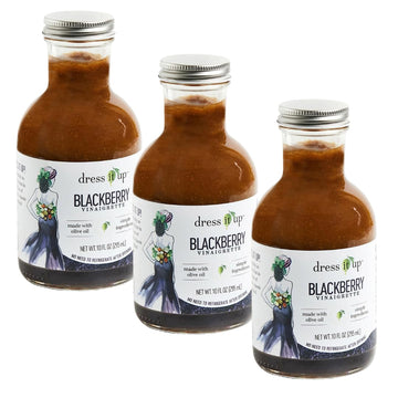 Dress It Up Salad Dressing, Blackberry Vinaigrette, 3-10 oz Bottles - Clean, Healthy, Delicious, Gluten-Free, Paleo, Keto, Vegan