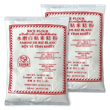 52USA Thai Rice Flour 32 Ounce (Basic), 1 Pound (Pack of 2), Rice Flour for Baking or Cooking, Product of Thailand, All Natural 