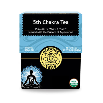 Buddha Teas - 5th Chakra Tea - Organic Herbal Tea - For Communication, Creativity & Self-Expression - With Licorice, Cinnamon & 