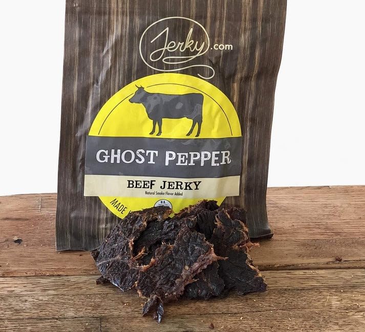 Jerky.com All Natural Ghost Pepper Beef Jerky - Extra Spicy, High Protein Snack - 2.5 Ounce Pack