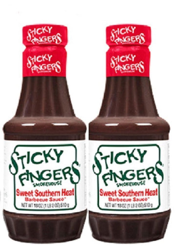 Sticky Fingers Sweet Southern Heat Barbecue Sauce - Pack of 2 - 18oz Bottles