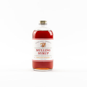 Wood Stove Kitchen Mulling Syrup Mix - Natural Cocktail & Mocktail Mixer, 16 oz. - Aromatic Cranberry, Cloves, & Orange