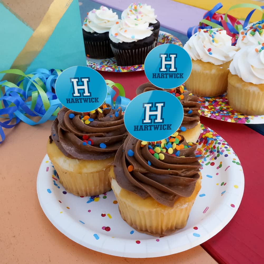 Hartwick College Secondary Logo Cupcake Picks Toppers Decoration Set Of 6
