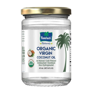 Parachute Naturalz Virgin Coconut Oil | 100% Organic Cooking Oil, Hair Oil And Skin Oil | Cold Pressed | Usda Certified |16 Fl.