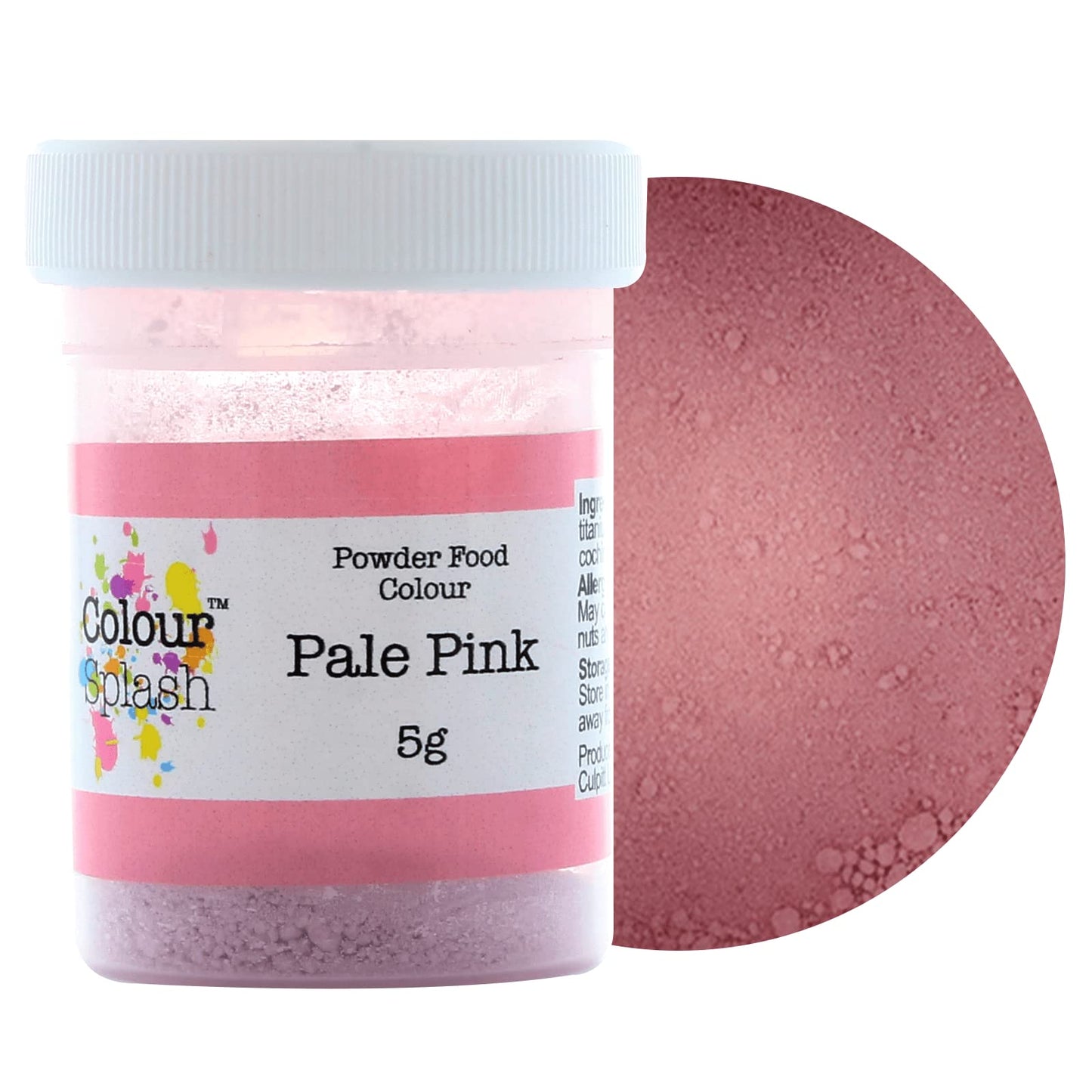 Culpitt MATT PALE PINK Edible Cake Sugarcraft Decorating Colour Splash Dust 5g