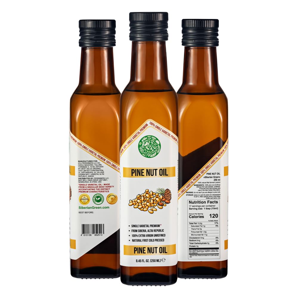 Siberian Green Pine Nut Oil - Extra Virgin Unrefined Cold Pressed - 250ml