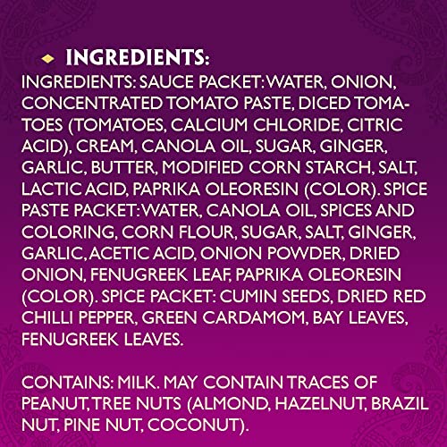 Patak'S Butter Chicken Curry Sauce 3-Step Kit, Pre-Measured Ingredients, Fragrant Whole Spices, Butter Chicken Curry Spice Paste, Base Sauce, No Artificial Flavors, Vegetarian, 11 Oz (Pack Of 6)