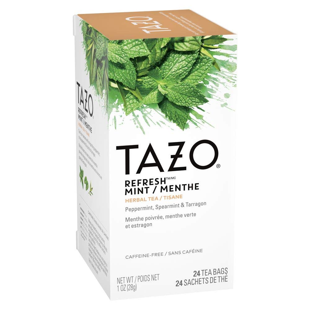TAZO Herbal Hot Tea Bags, Caffeine Free, Non-GMO, 24 Count, Pack of 6