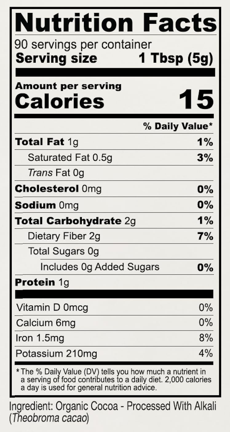 Anthonys Organic Culinary Grade Cocoa Powder, 1 lb, Dutch Processed Baking Cocoa, Gluten Free, Non GMO, Keto Friendly