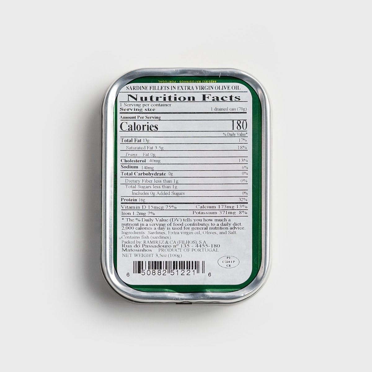 MARKYS Sardines Filets in Extra Virgin Olive Oil, High Protein Snack, 3.53 oz