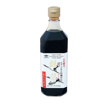 Yamaroku Shoyu Pure Artisan Dark Sweet Soy Sauce, 18oz, 4 Year Aged, Gourmet Japanese Cooking Sauce, Model 13-04-0220