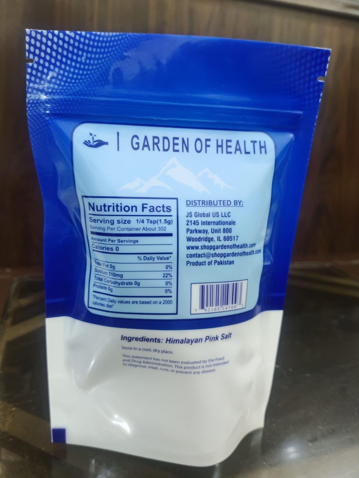 GARDEN OF HEALTH Himalayan Fine Pink Salt, 1 lb, Coarse Salts Pure and Nutrient-Rich, Pack of 1