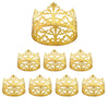 Fulanfudi 8 Pack Crown Cake Topper Gold Rhinestone Tiara Crown Cake Topper Vintage Metal Mini Tiara for Baby Shower Birthday Wed