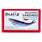 Matiz Spicy Wild Spanish Sardines in Olive Oil and Piri Piri Pepper, 4.2 oz (12 Pack) | Imported from Spain | Wild-Caught and Ha