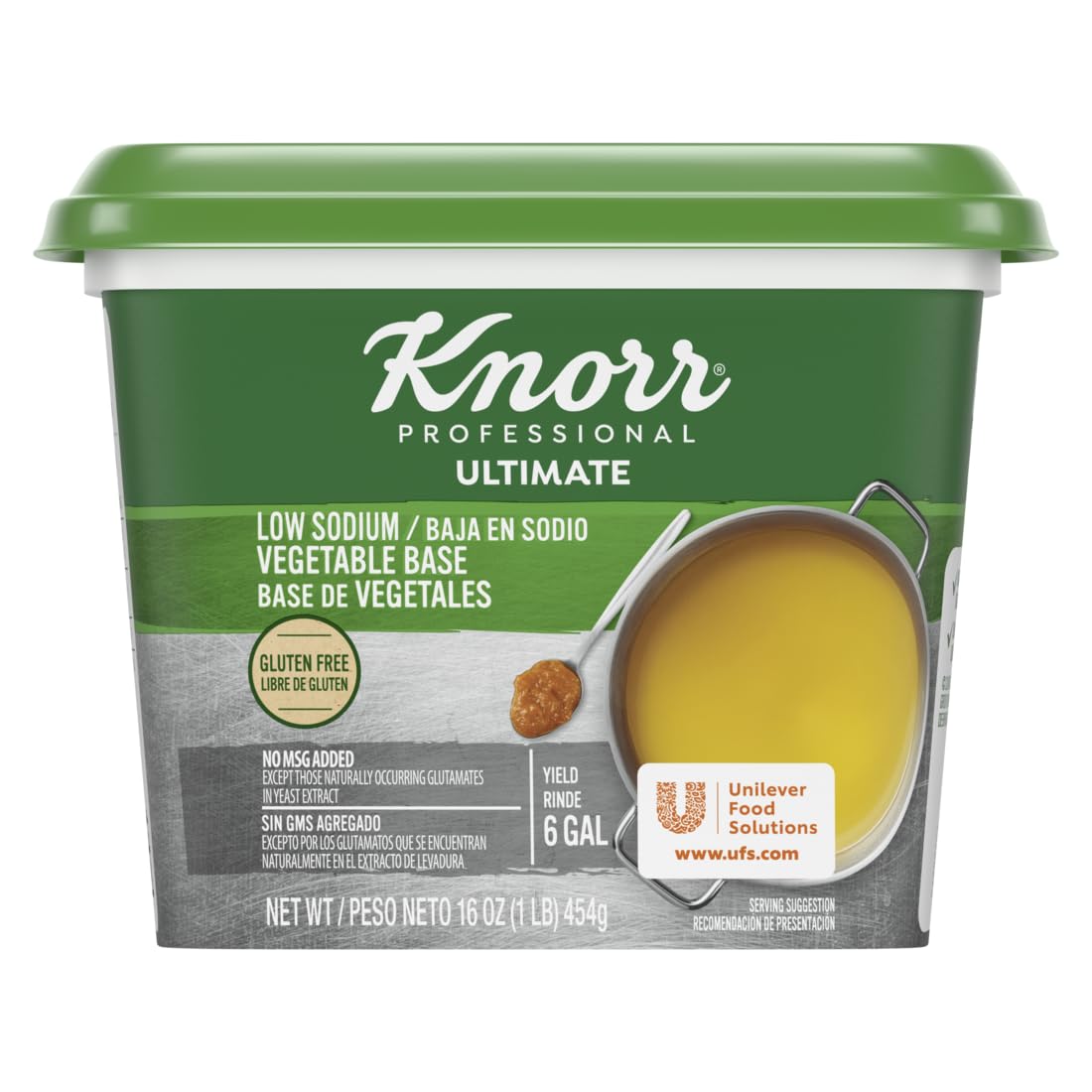 Knorr Professional Vegetable Paste Base, Low Sodium, Gluten Free, Vegetarian, 16 oz (Pack of 6)