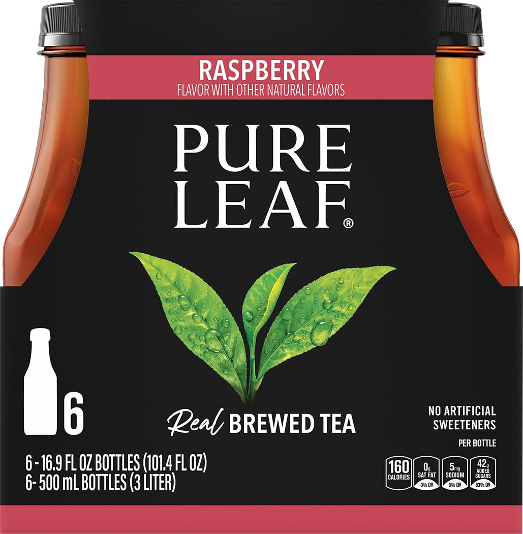 Pure Leaf Raspberry Iced Tea, 16.9 Fl Oz (Pack of 6)