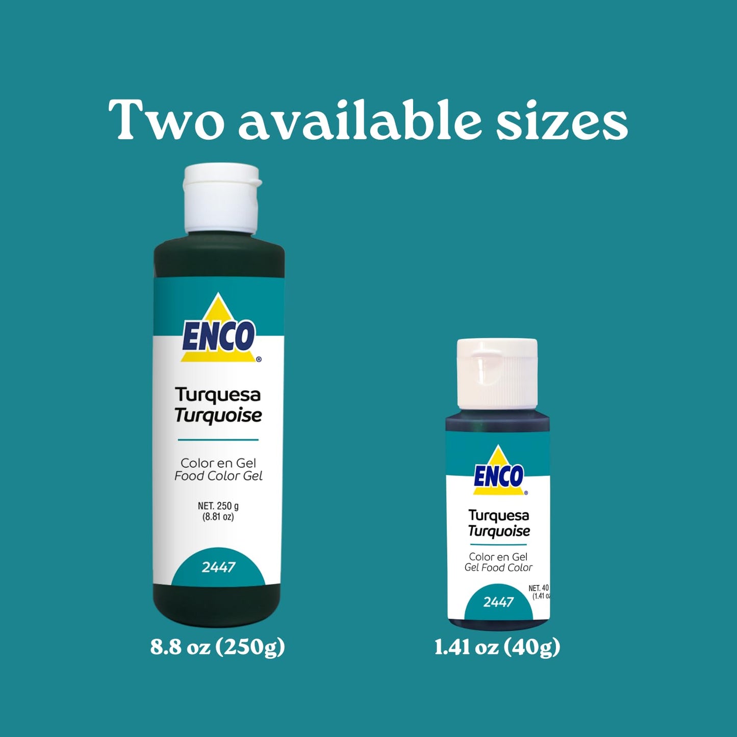 Enco Food Coloring Gel Turquoise 8.8 Oz (250G) Concentrated, Vegan
