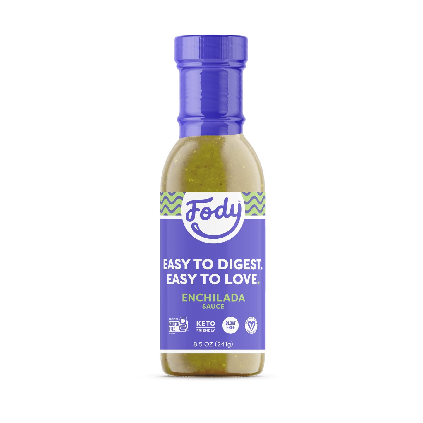 Fody Foods Vegan Green Enchilada Sauce Marinade, Tomatillo Avocado Oil, Low Fodmap Certified, No Msg, Gut & Ibs & Keto Friendly,