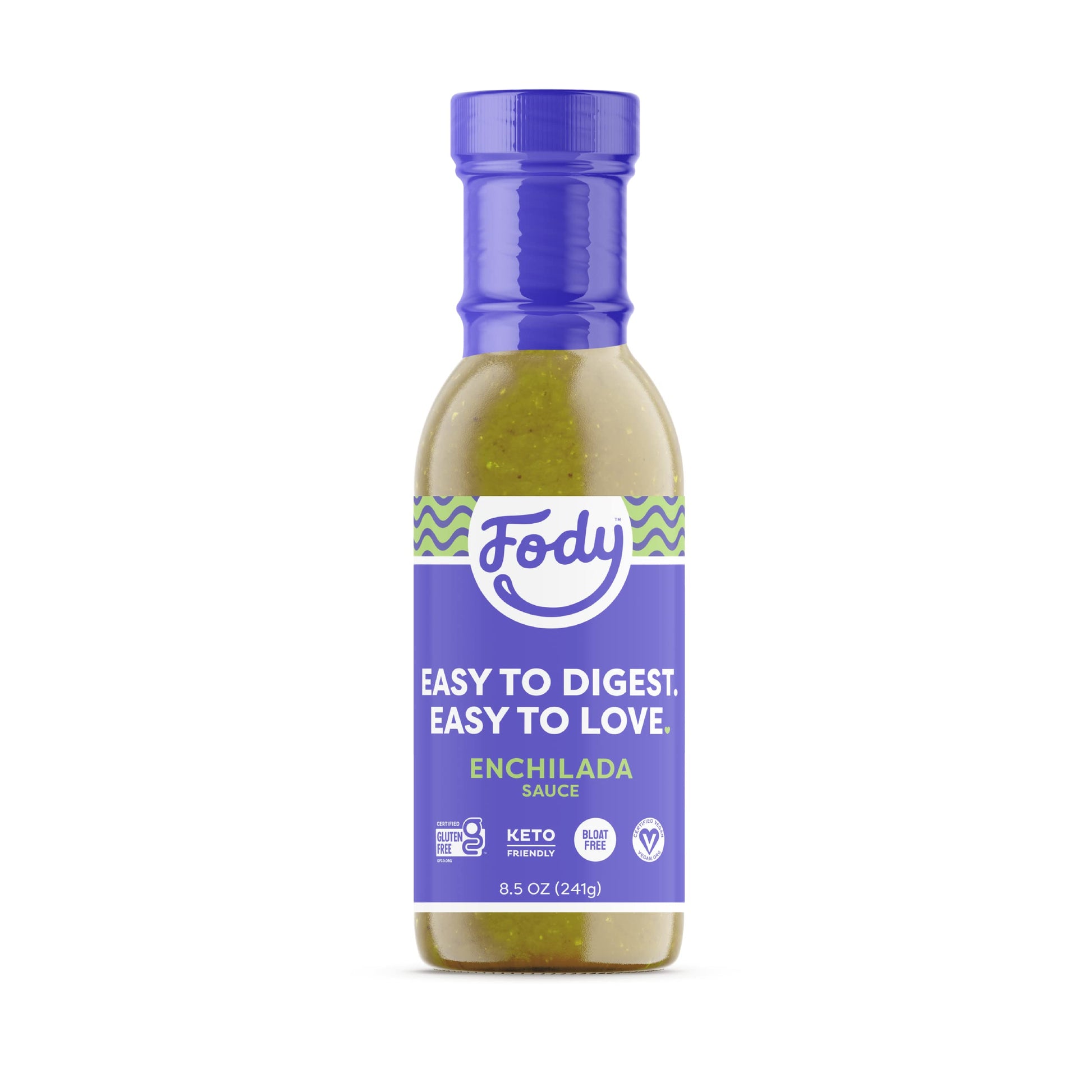 Fody Foods Vegan Green Enchilada Sauce Marinade, Tomatillo Avocado Oil, Low Fodmap Certified, No Msg, Gut & Ibs & Keto Friendly,