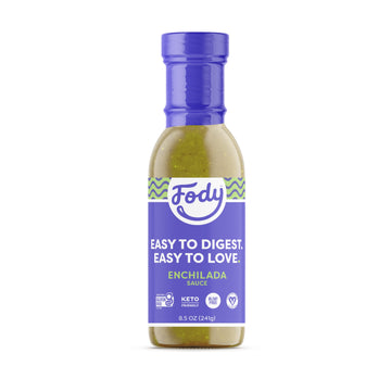 Fody Foods Vegan Green Enchilada Sauce Marinade, Tomatillo Avocado Oil, Low Fodmap Certified, No Msg, Gut & Ibs & Keto Friendly,
