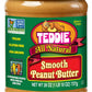 Teddie All Natural Peanut Butter, 26 Ounce 6 Pack, Gluten Free & Vegan, 26 Ounce Plastic Jar (26 Ounce (Pack of 6), Smooth)