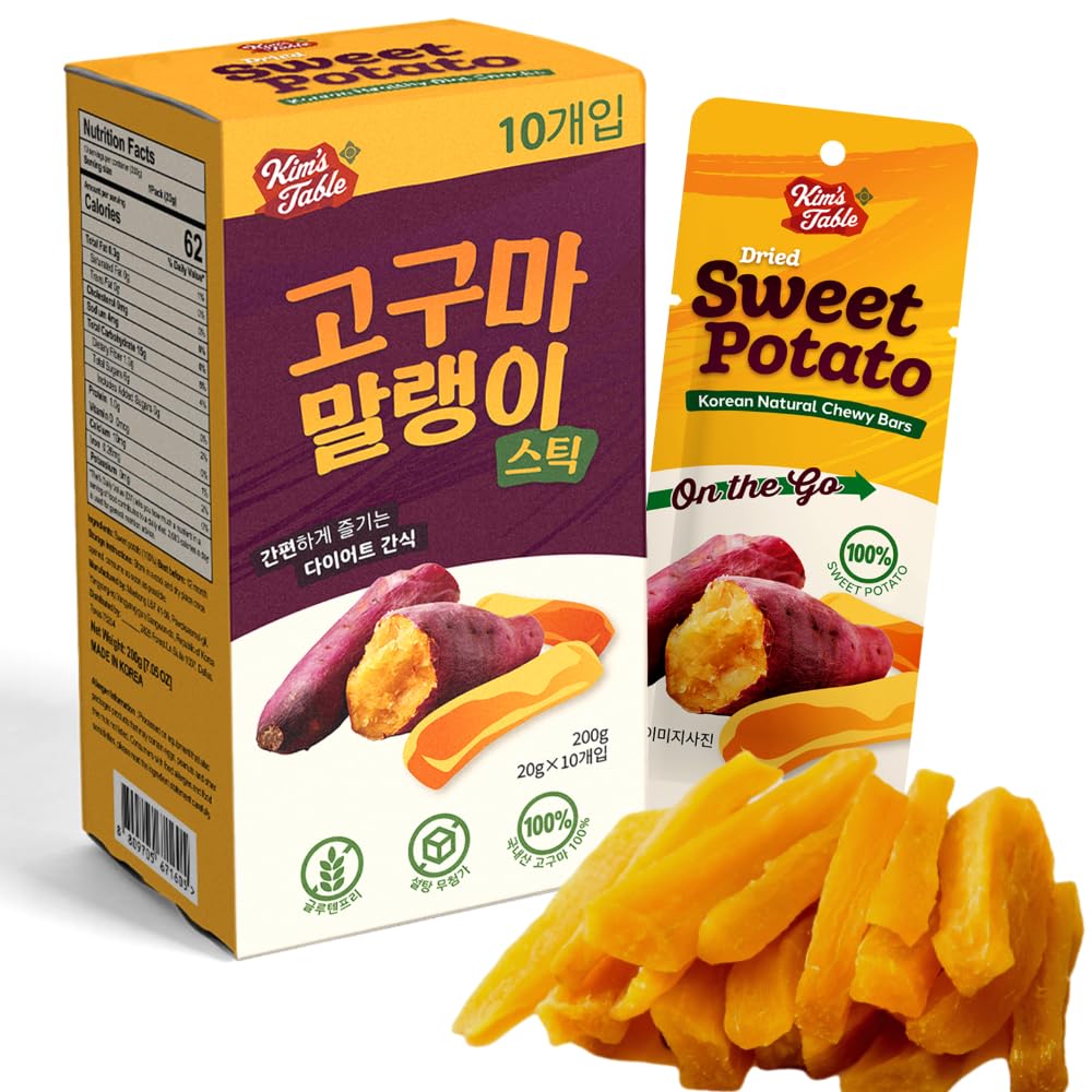Dried Sweet Potato Korean Snacks (10 Packs) Glueten Free Pre Workout Healthy Foods  Diet Foods/Natrural 100% Snacks For Golf  Tpartyl And Wild Activity/Unsweetened ??? ???