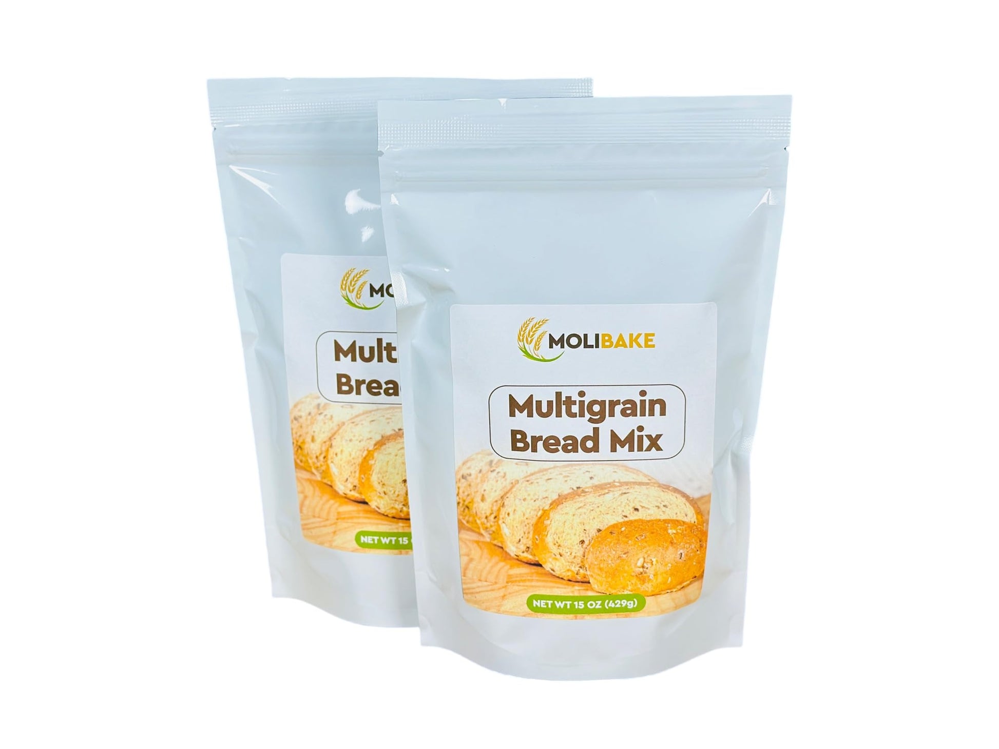 Molibake Multigrain Bread Mix - All-Natural for Bread Machine & Oven - Pack of 2