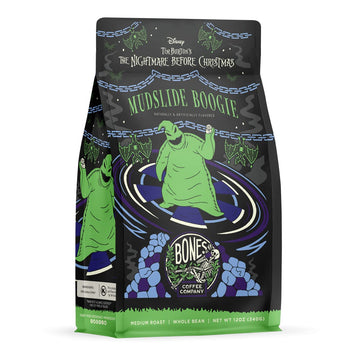 Bones Coffee Company Mudslide Boogie Whole Coffee Beans Chocolate Mudslide Flavor, Made With Arabica Coffee Beans, Medium Roast