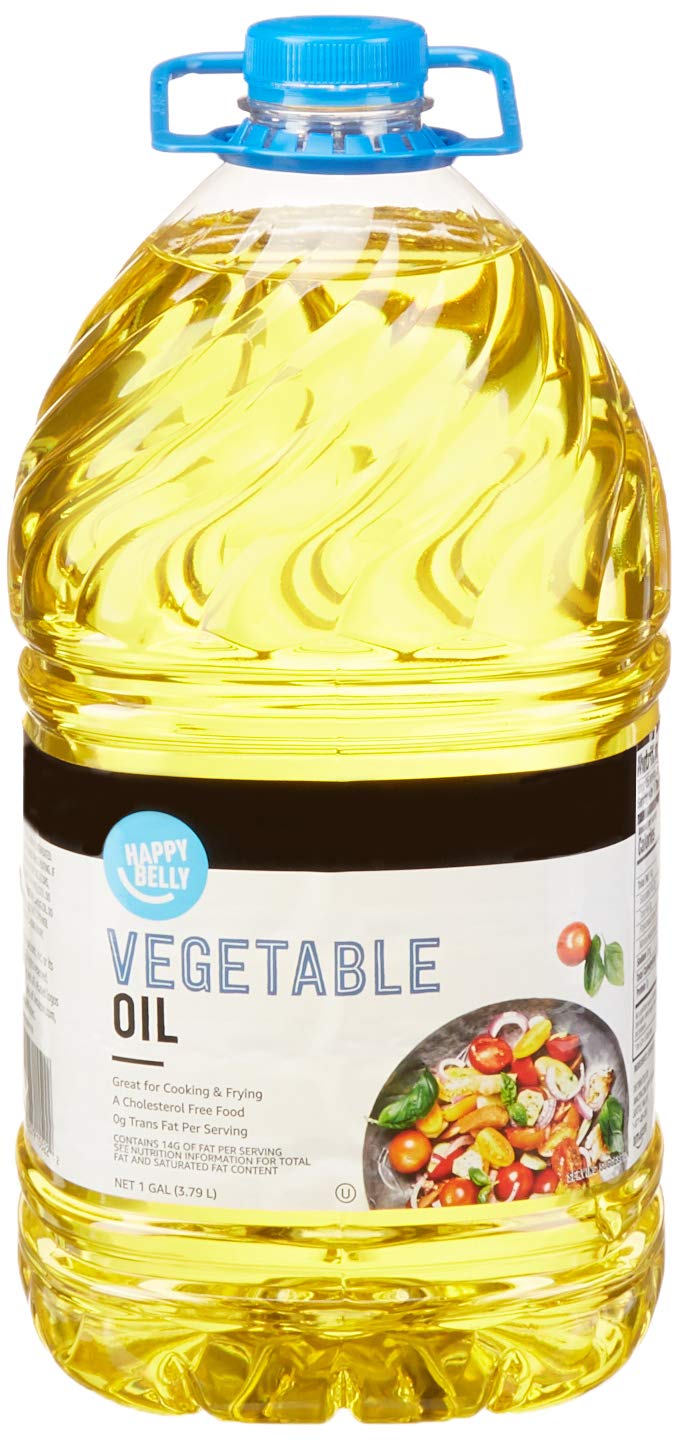 Amazon Grocery Vegetable Oil - 128 Fl Oz (Pack of 1) - Previously Happy Belly, Packaging May Vary