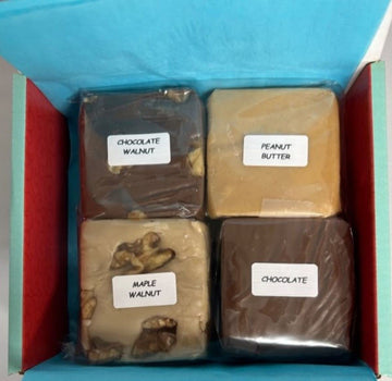 Betsy'S Fancy Fudge Variety Box, 1/4 Lb Each Individually Wrapped Squares Of Chocolate, Chocolate Walnut, Peanut Butter, Maple W