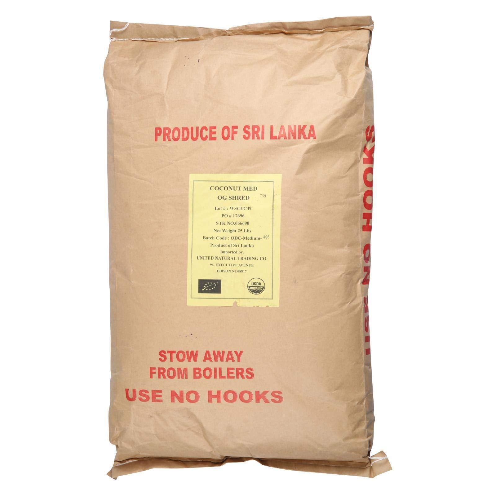 Bulk Dried Fruit Coconut Organic Shredded Medium Unsulphured 25 Count
