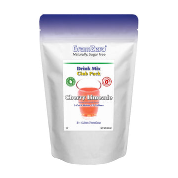 Gramzero Cherry Limeade Zero Calorie Sugar Free Drink Mix, Great For Nutrition Club Loaded Teas, Stevia Sweetened
