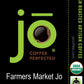 Jo Coffee Organic Whole Bean Coffee, Lighter Roast, 12 oz, Fair Trade, Non-GMO, Gluten Free, 100% Arabica, Kosher