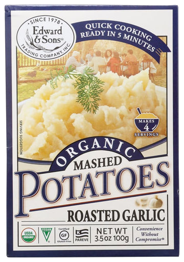 Edward & Sons Organic Mashed Potatoes Roasted Garlic - 3.5 Oz