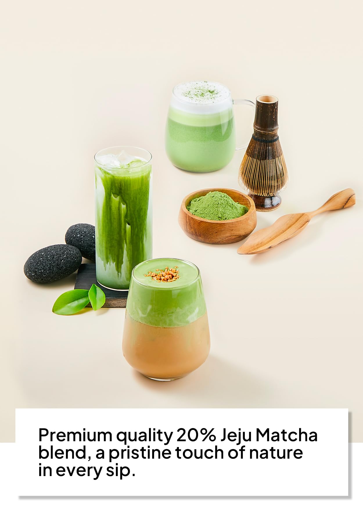 Korean Food Jeju 20 Matcha Powder (1Pack, 3.5Oz) Jeju Matcha Powder 20%, Usable For Latte Iced Latte Frappe