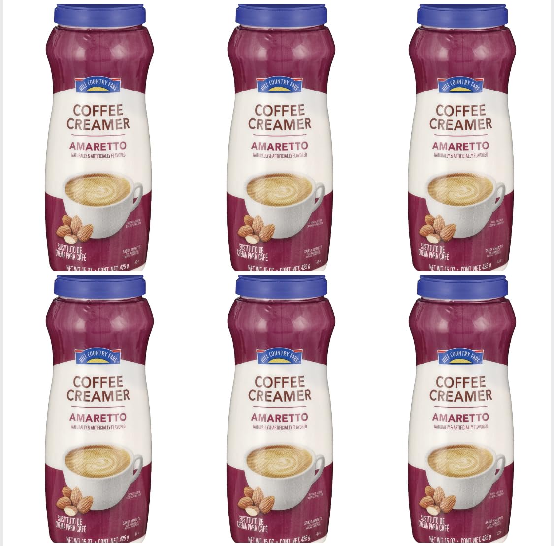 Generic Amaretto Powdered Coffee Creamer 15oz Container (6 Bottles)