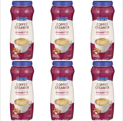 Generic Amaretto Powdered Coffee Creamer 15oz Container (6 Bottles)