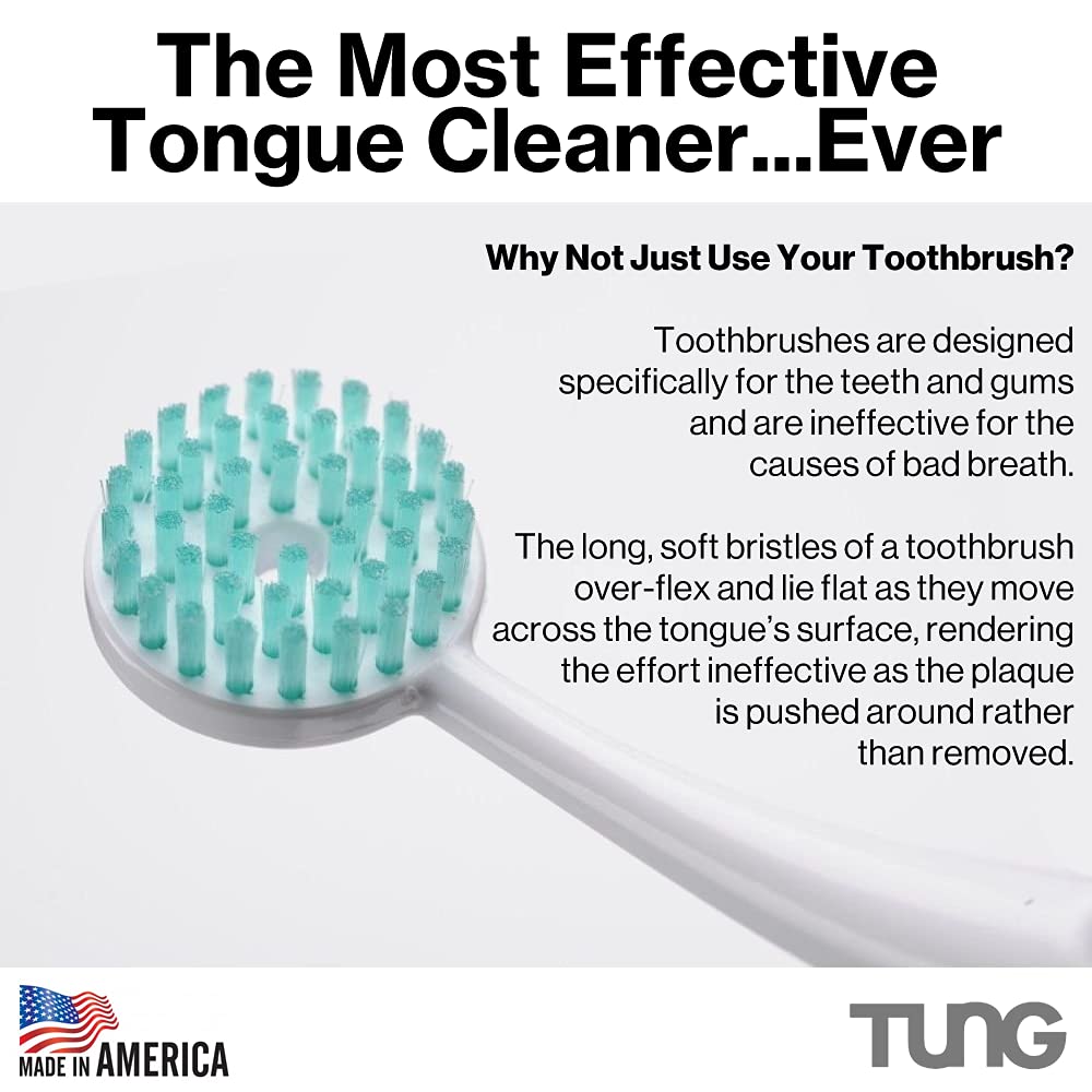 Peak Essentials | Tung Natural Brush & Gel Kit | Tongue Cleaner For Adults | Tongue Scraper To Fight Bad Breath And Halitosis |